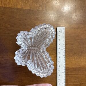 Vintage Genuine Crystal Butterfly Trinket Jewelry Lidded Box